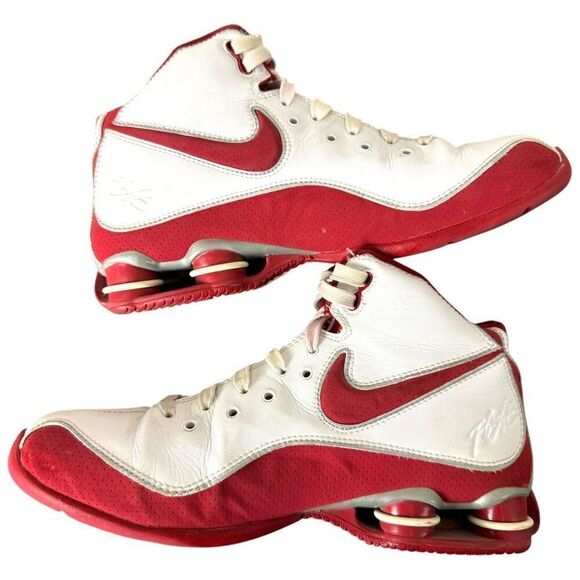 NIKE Flight Elite Slam Shox Basketball White Red Shoes Womens 8 Men‎ 6.5 - Picture 2 of 12